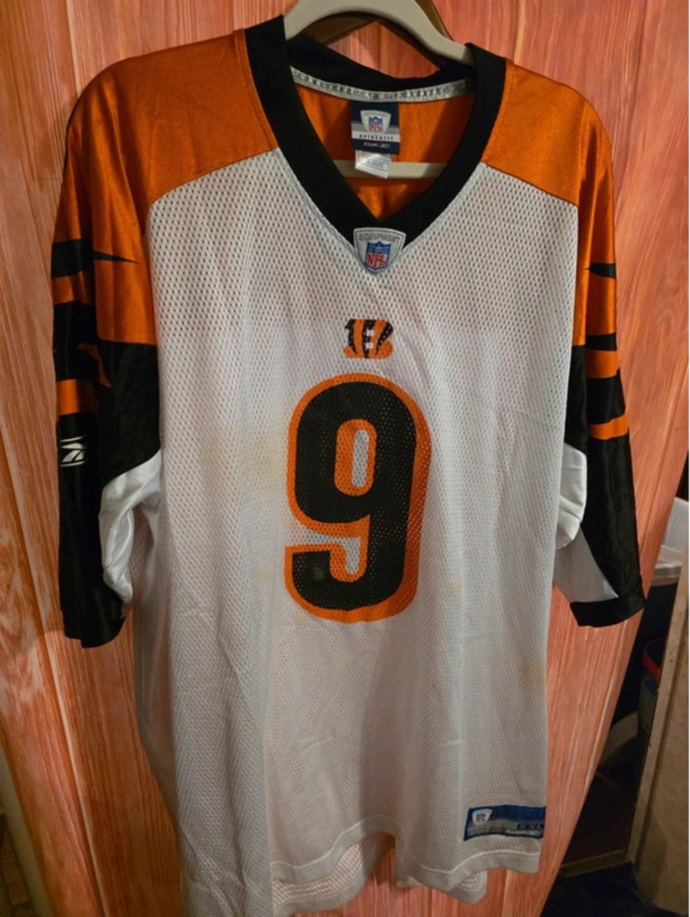 Vintage Reebok NFL Cincinnati Bengals Carson Palmer #9 Jersey XXL Away White